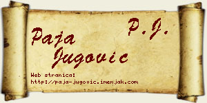 Paja Jugović vizit kartica